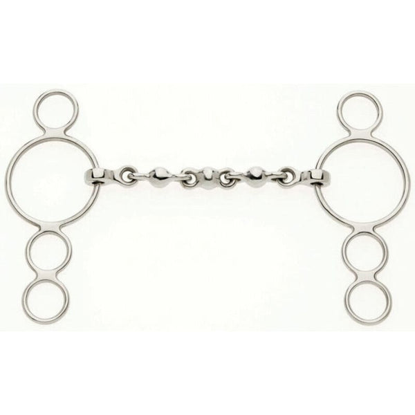 Lorina Continental 3 Ring Waterford Gag Bit Poll Pressure Discourage Leaning 5-6