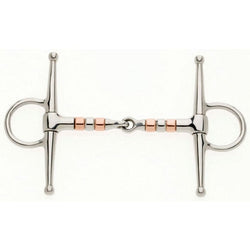 Lorina Copper Roller Full Cheek Jointed Snaffle Aids Steering Promote Salivation