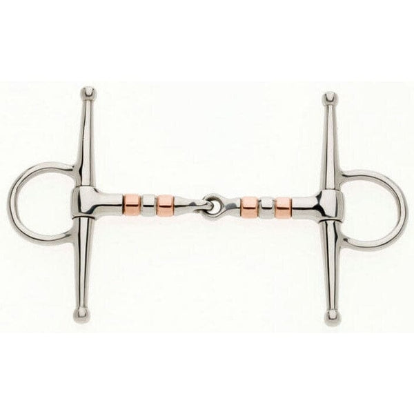 Lorina Copper Roller Full Cheek Jointed Snaffle Aids Steering Promote Salivation