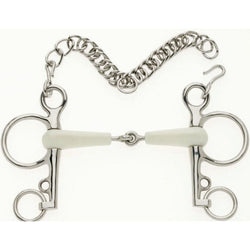 Lorina Flexi Plastic Single Jointed Pelham For Showing/ Sensitive Horses 5.5' 6'