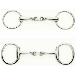 Lorina French Link Eggbutt or Loose Ring Double Jointed Snaffle Bit 4.5 - 6.5'