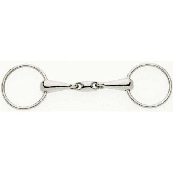 Lorina Loose Ring Double Jointed Snaffle With Regular Lozenge Stainless 5' - 6'