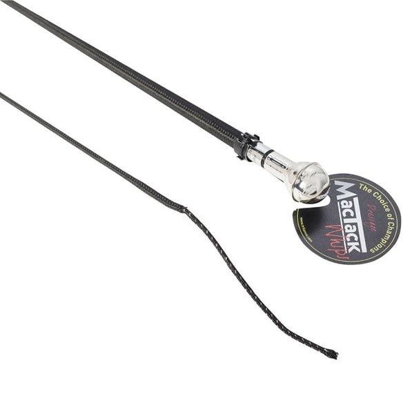 Mactack Long Dressage Whip With Silver Effect Ball Cap S209 39' Black