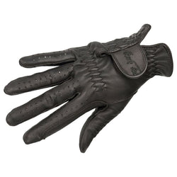 Mark Todd Adults Leather Ventilated Riding Show Gloves Black Large SALE
