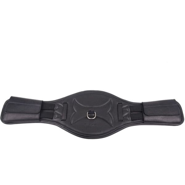 Mark Todd Ergonomic Elasticated Short Padded Leather Dressage Girth Black/Brown