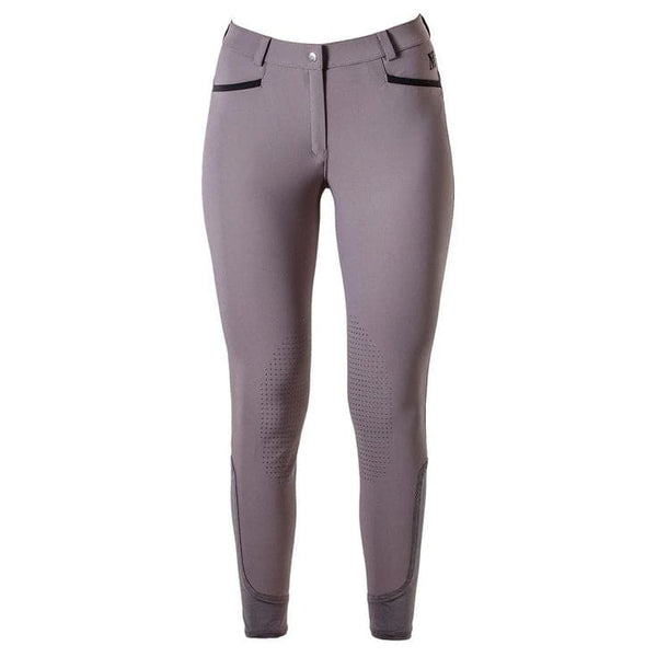 Mark Todd Ladies London Stretch Euroseat Breeches Grey/Black Taupe/Navy 24'-34'