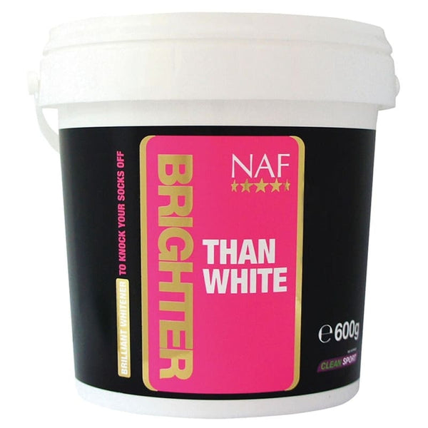 NAF Brighter Than White Whitener Equine Illuminating Powder Showing Turnout 600g