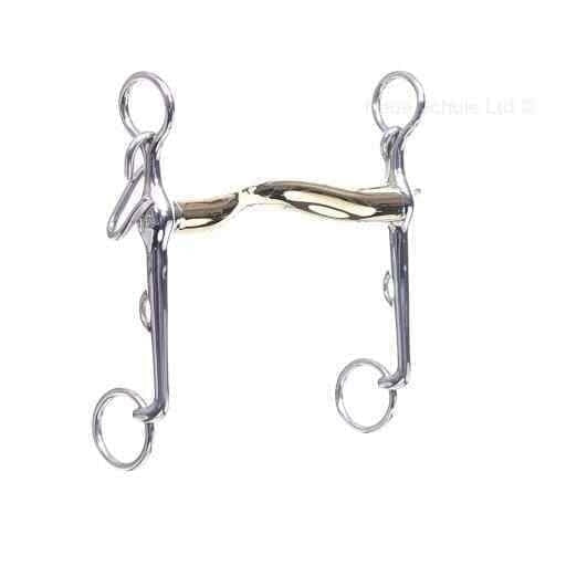 Neue Schule Pacifier Weymouth Double Bridle Horse Curb Bit Comfort Airway Relief 5 1/4" SALE