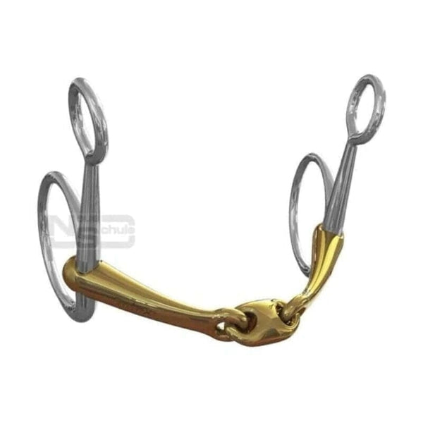 Neue Schule Tranz Angled Logenze Baucher Hanging Cheek Snaffle Training Bit 5 1/2" SALE