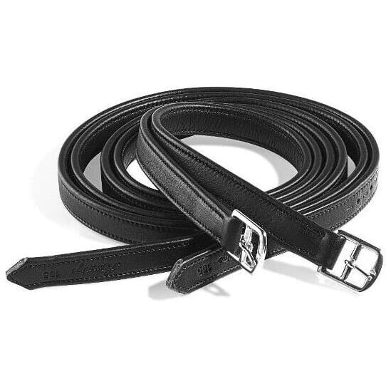 Selleria Equipe Calfskin Non-Stretch Stirrup Leathers ST01 Black/Brown 125-170cm