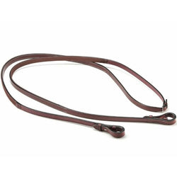Selleria Equipe Emporio Half 1/2 Leather Rubber Dressage Reins REE02 Black/Brown