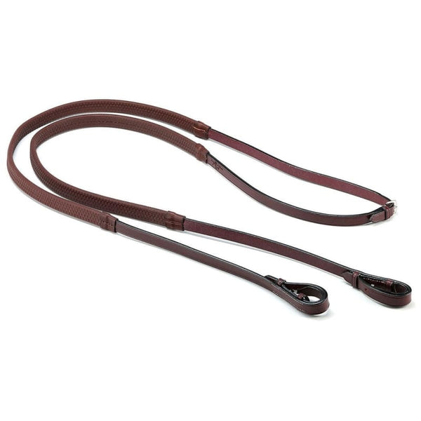 Selleria Equipe Emporio Leather+ Rubber Reins REE01 Black/Brown/Newmarket P/C/F