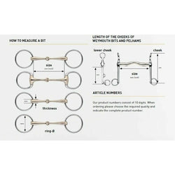 Sprenger Nathe Tandem Snaffle Flexible Bit 20mm Mullen Mouth 120-140mm 41342