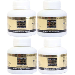 Supreme Products Hoof Paint High Shine Showing Oil Varnish Black/Clear 250ml
