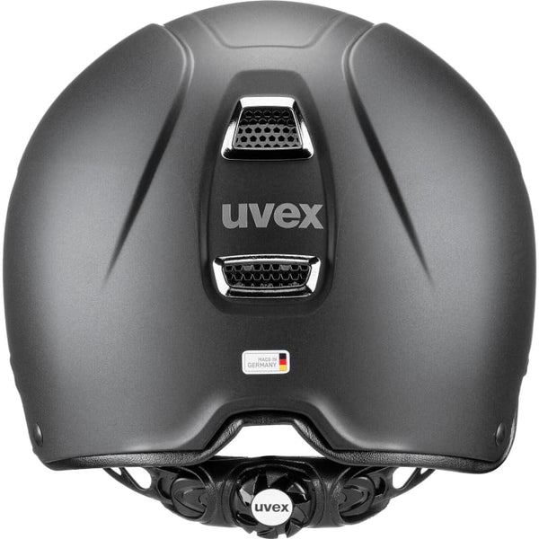 Uvex PERFEXXION II Chrome Helmet Adjustable Riding Hat VG1 Black/Grey/Navy S-XL