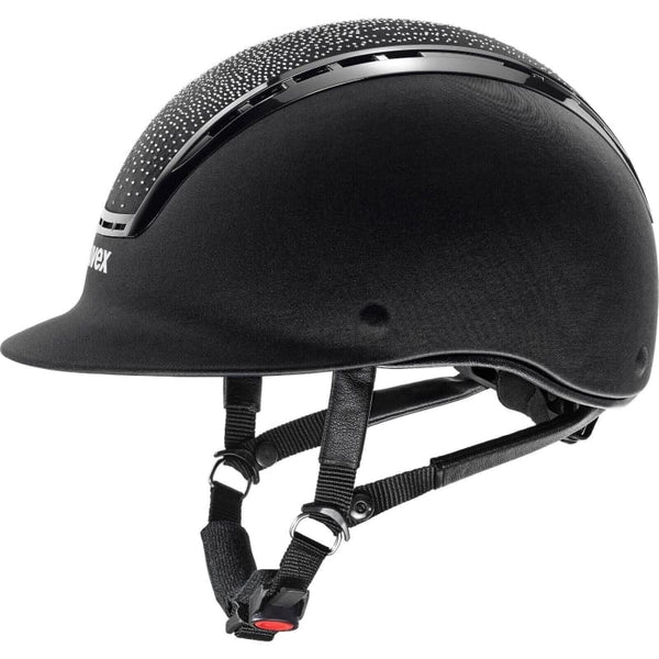 Uvex SUXXEED Flash Swarovski Crystal Riding Helmet Adjustabl Hat Black/Navy XS-S