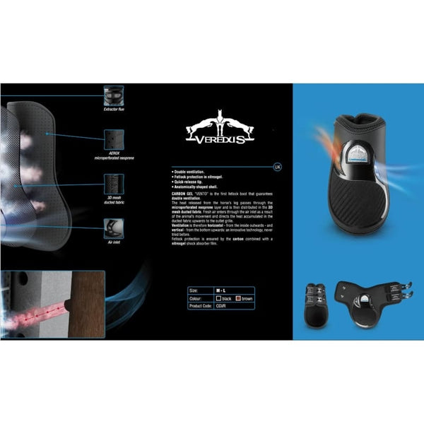 Veredus Colour Edition Carbon Gel Vento Airflow Fetlock Boots All Colours S/M/L