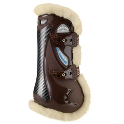 Veredus STS Carbon Gel Vento Fur Lined AirCooling Front Tendon Boots Black/Brown