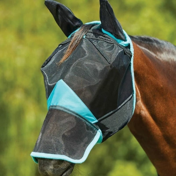 WeatherBeeta ComFiTec Deluxe Fine Mesh Mask with Ears and Nose Cover +60% UV Block Pony SALE