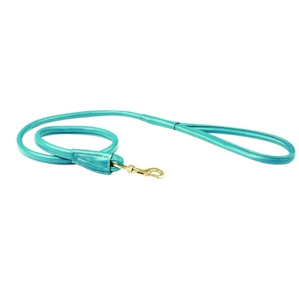 WeatherBeeta Rolled Leather Dog Lead Solid Brass Trigger Clip 120cm Brown SALE