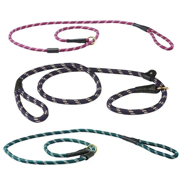 WeatherBeeta Rope Leather Slip Dog Lead All In One Slip Lead and Leather Stopper