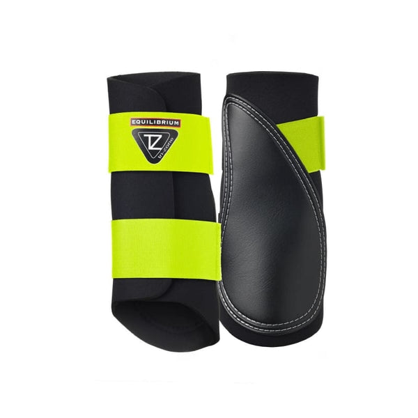 Equilibrium Tri-Zone Hi-Viz BRUSHING BOOTS Lightweight Black/Fluorescent XS-XL