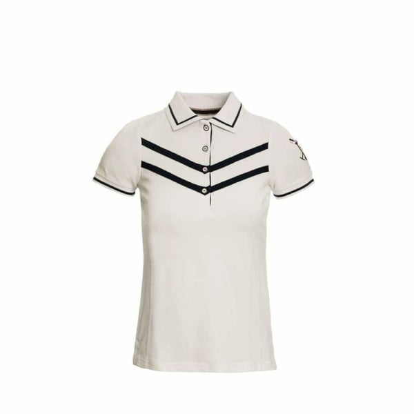 Horseware Ladies Clara Cotton Pique Retro Polo Shirt White XS SALE