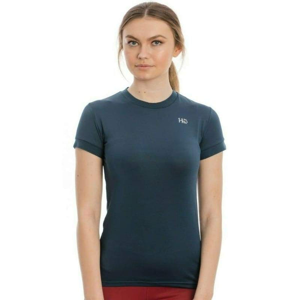 Horseware Ladies Technical Lightweight Breathable Cool T-Shirt Navy Large SALE