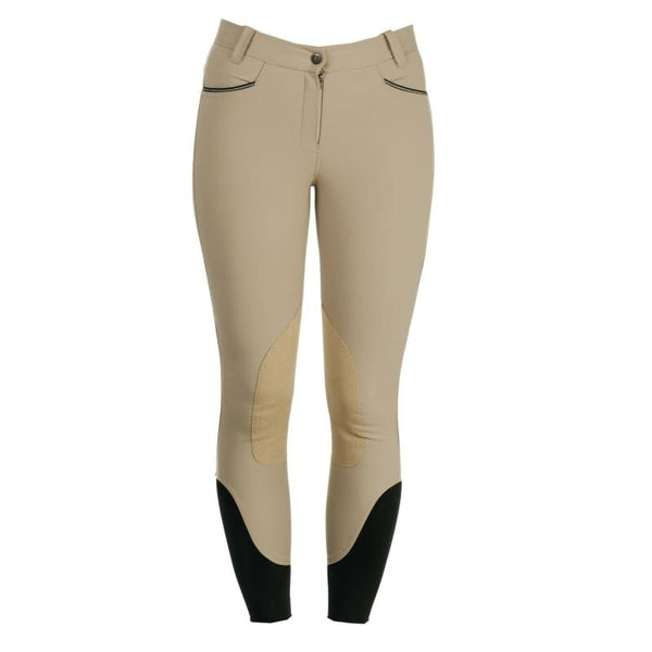 Horseware Ladies Woven Self Seat Competition Breeches Beige 24 SALE