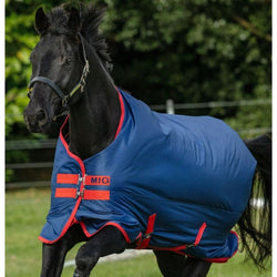 Horseware Mio Turnout Rug 600d Mediumweight 200g Navy/Red 5'3" SALE