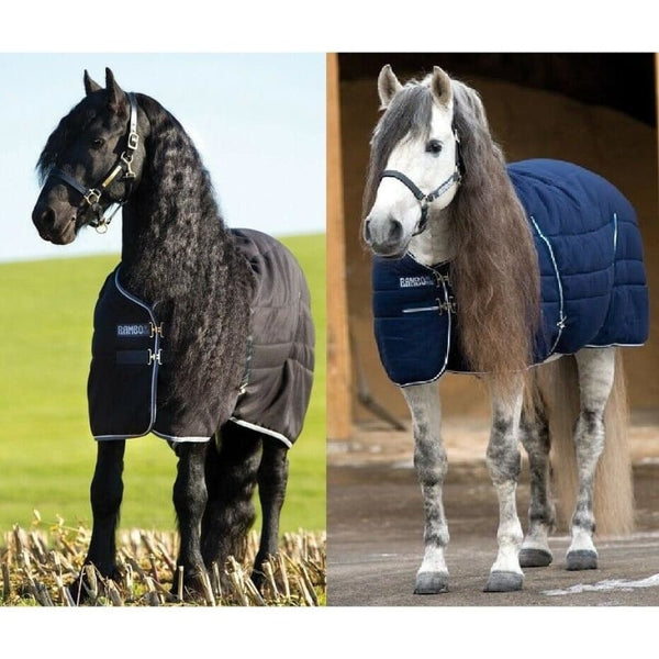 Horseware Rambo STABLE RUG Microfibre Mediumweight 200g Navy 6'3" SALE