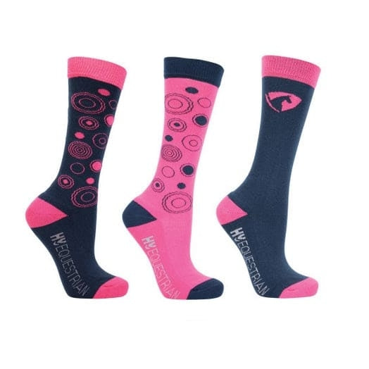 Hy Equestrian Dynamizs Ecliptic Childrens Socks Short Riding Socks  Pack of 3