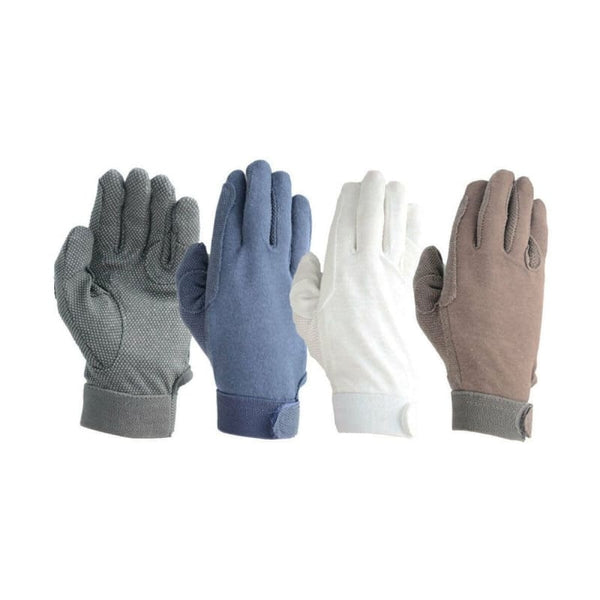 Hy5 Adults Lightweight Cotton Pimple Palm Riding Gloves XS SALE