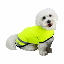HyVIZ Reflector High Visibility Padded Dog Coat Rug Yellow Medium SALE