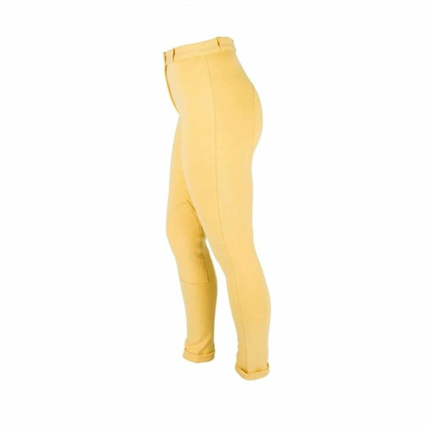 Loveson Ladies High Waist Knee Patch Jodhpurs Beige 26" SALE