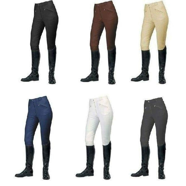 Mark Todd Ladies Gisborne Breeches Euro Seat Knee Patches Beige 24" or White 24" SALE