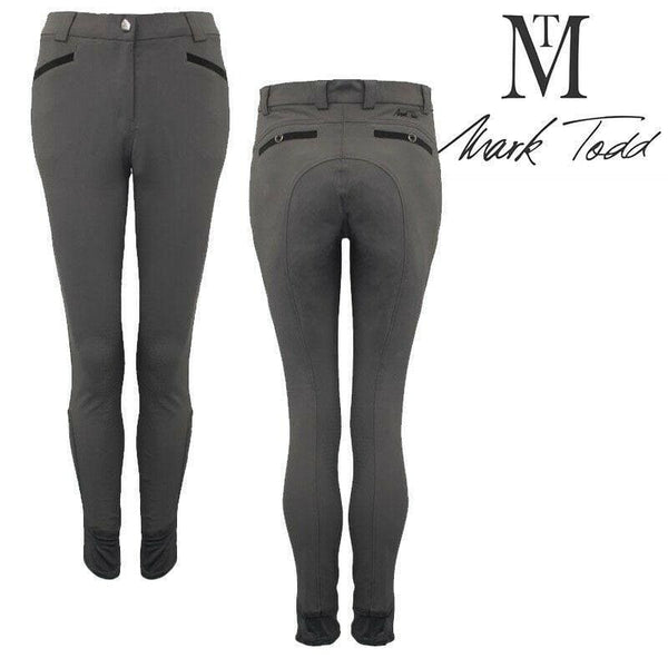 Mark Todd Ladies London Stretch Euroseat Breeches Grey 24" SALE