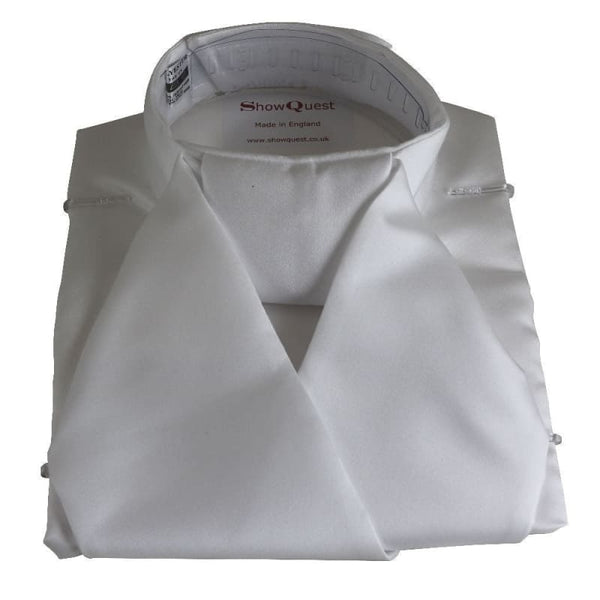 ShowQuest Ready Tied Satin BIB Show Stock White One Size