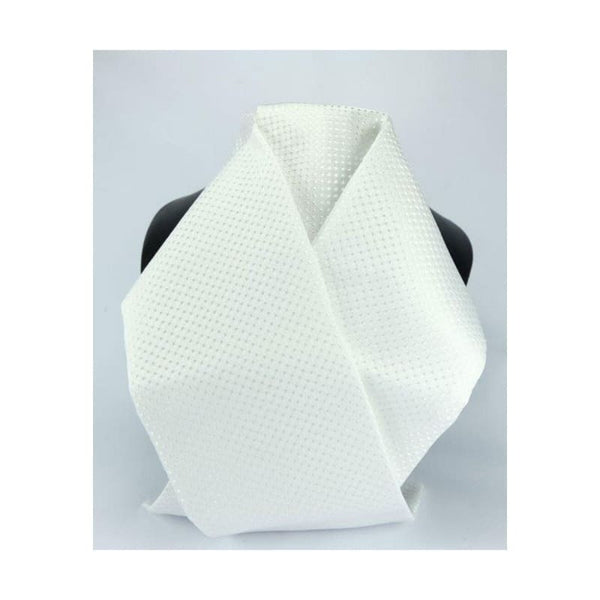 ShowQuest Ready Tied Vintage DEVISES Looped Neck Jacquard Stock White One Size