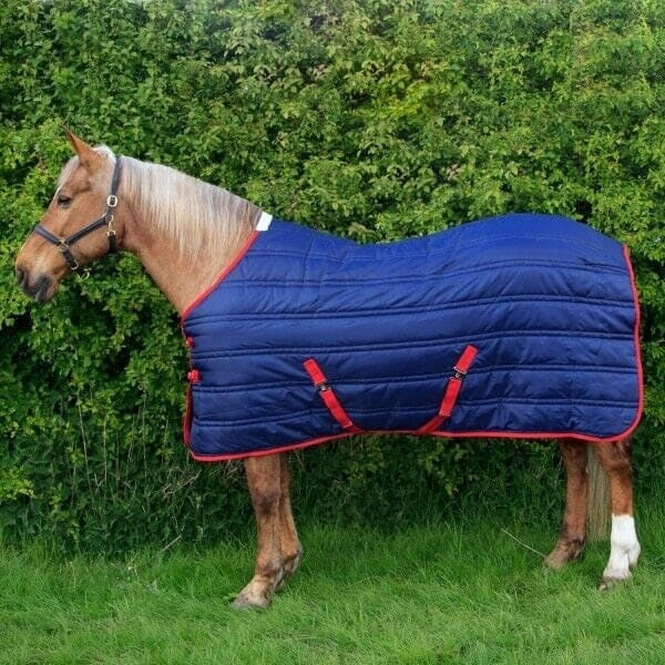 Whitaker Thomas Stable Rug 250g Mediumweight Deeper Cut Navy/Red 4'9'- 7'0'